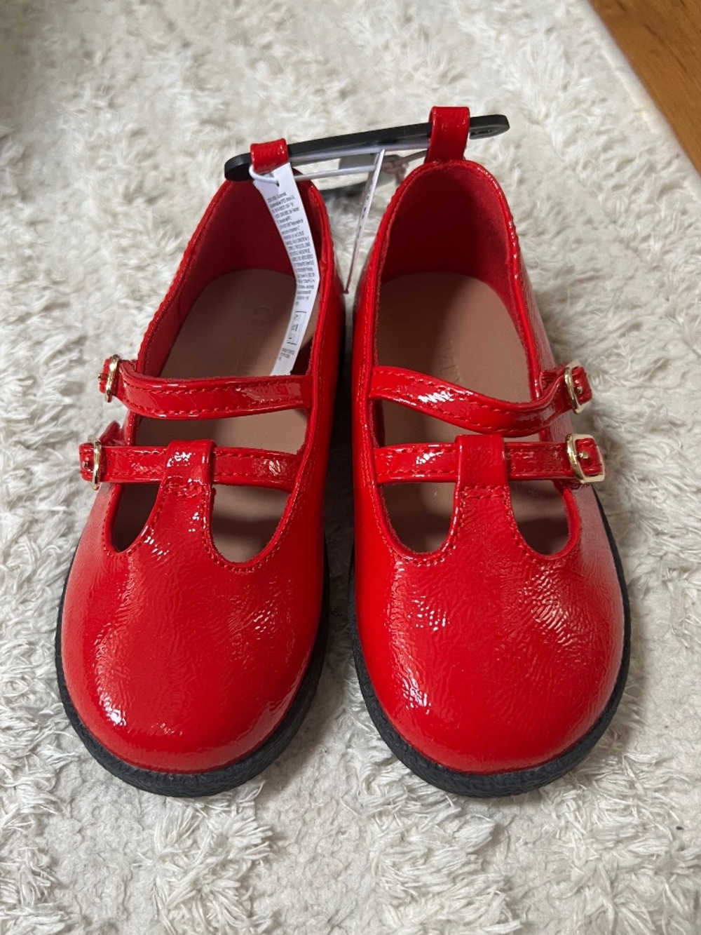 Girls Old Navy Red Mary Jane Shoes Sz 8